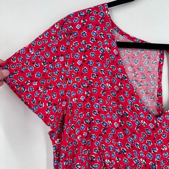 NWT Stitchfix Mason & Belle Lyla Button Detail Dress Size XL Red Floral‎ - Picture 6 of 15